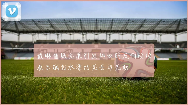 戴琳借钱无果引发热议朋友们纷纷表示钱打水漂的无奈与无助